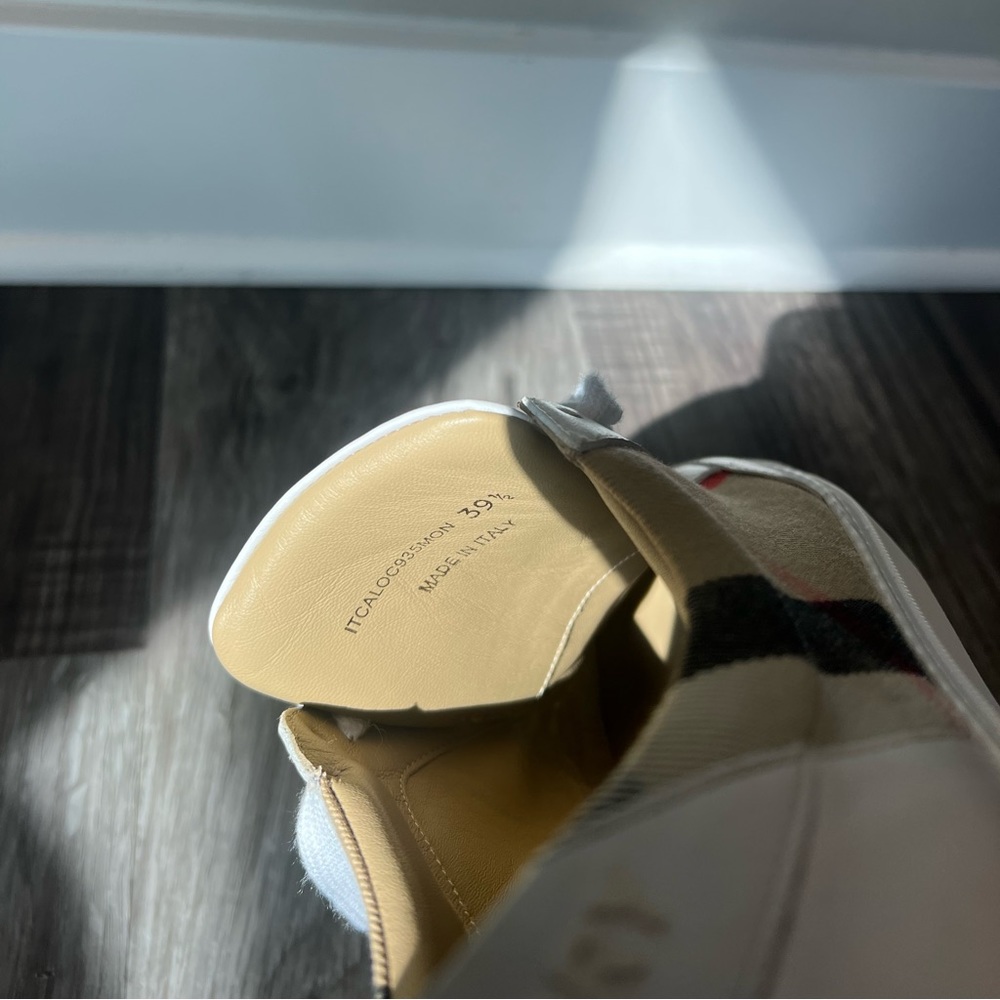 House Check and Leather Sneakers - Picture 9 of 11